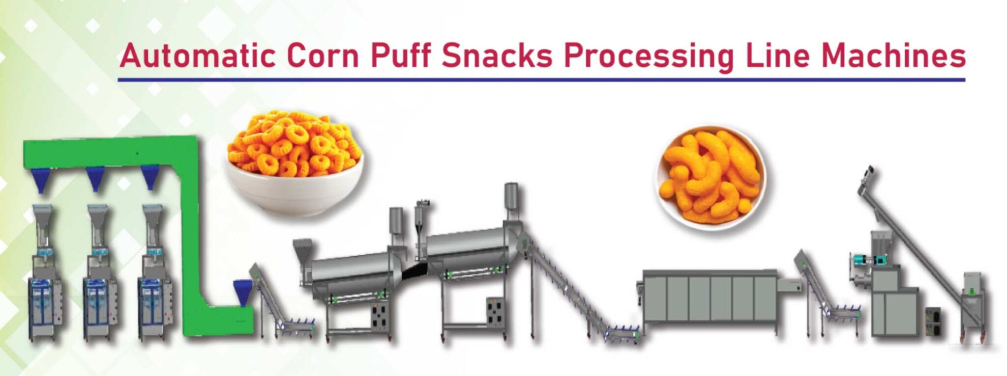 Automatic Corn Puff Snacks Processing Line Machines Kalyan Machines